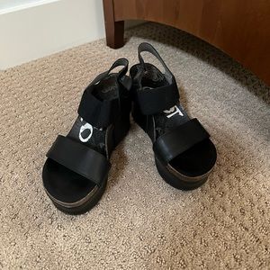 OTBT Platform Wedge Sandals  - Bushnell - Black Size 5.5